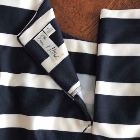 Emma & Michele Midi Striped Sleeveless Dress 6 - Picture 7 of 9